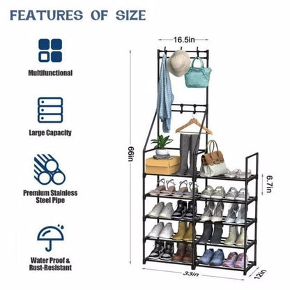 The Viva 5-Layer Shoe Rack – Vertical Simplicity with Sophisticated Function