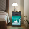 Viva Nocturne Elite Smart Bedside Table – Premium Black Drawer with Socket & LED Light