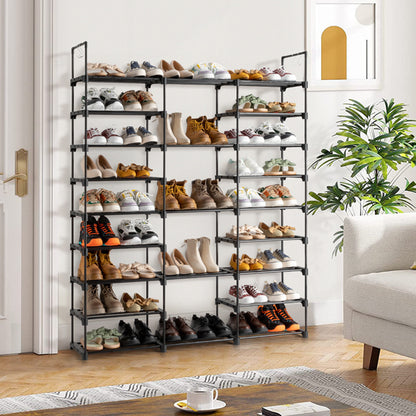 shoe and hat rack styled for closets