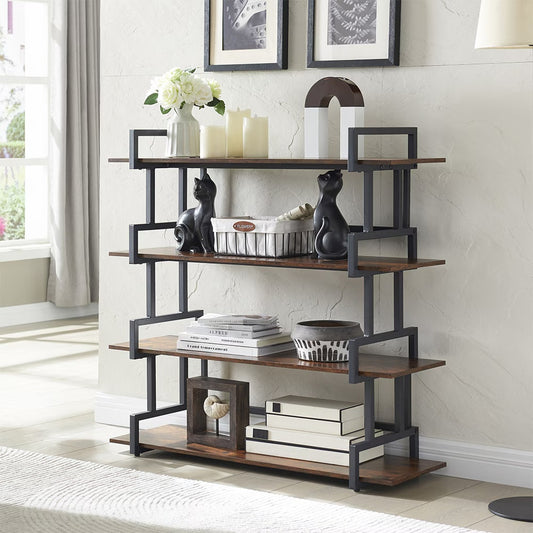 Viva Forge Industrial 4-Tier Bookshelf