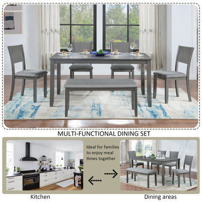 Gray 6-Piece Dining Set | Viva