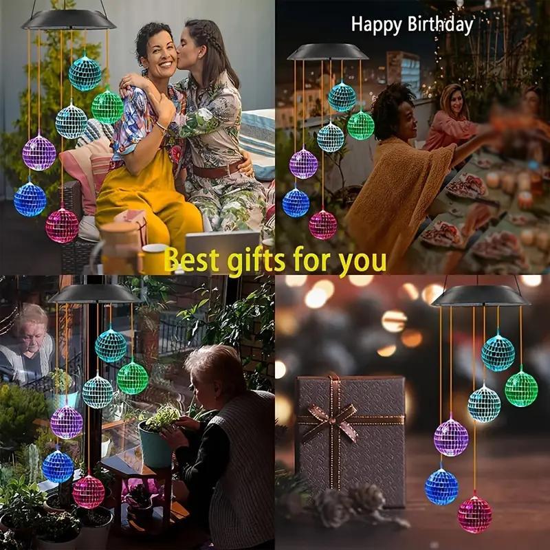 Collage of people with colorful hanging decorations and a gift box, with text 'Happy Birthday' and 'Best gifts for you'.