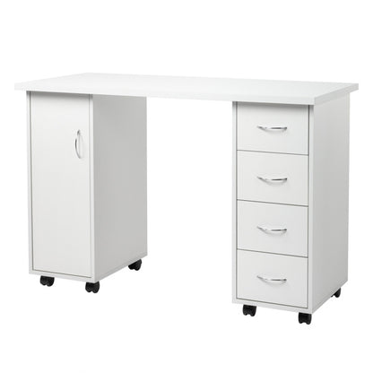 Viva Bianca Four-Drawer Computer & Nail Art Desk