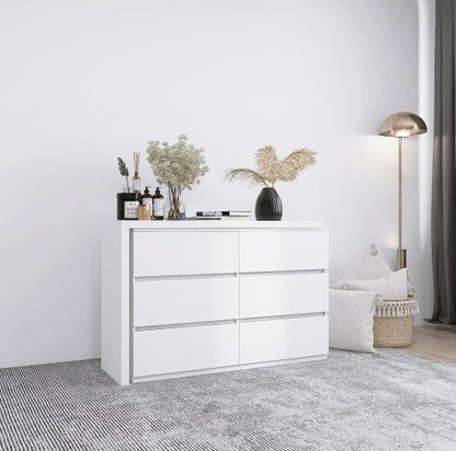 Viva Blanc Étagère 6-Drawer Chest