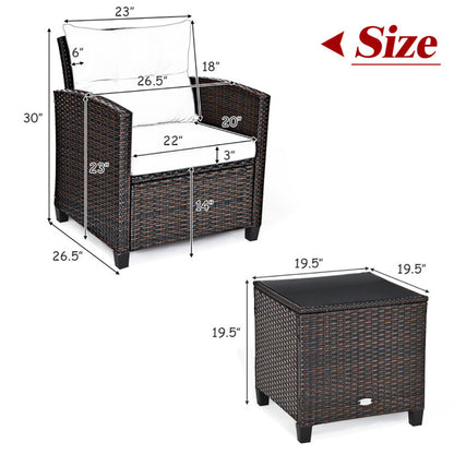 🌿 Viva Sorella 3-Piece Rattan Patio Set – Elevated Outdoor Living, Effortlessly