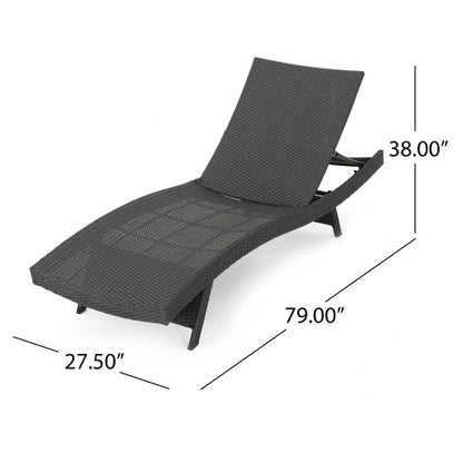 Salem Gray PE Wicker Chaise Lounges, Set of 2 | Viva
