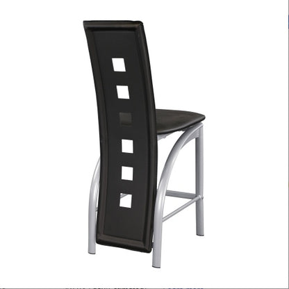 Black & Silver Counter-Height Chairs, Set of 2 | Viva