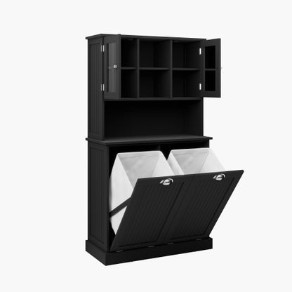 2-Compartment Laundry Cabinet with Tilt-Out Baskets | Viva