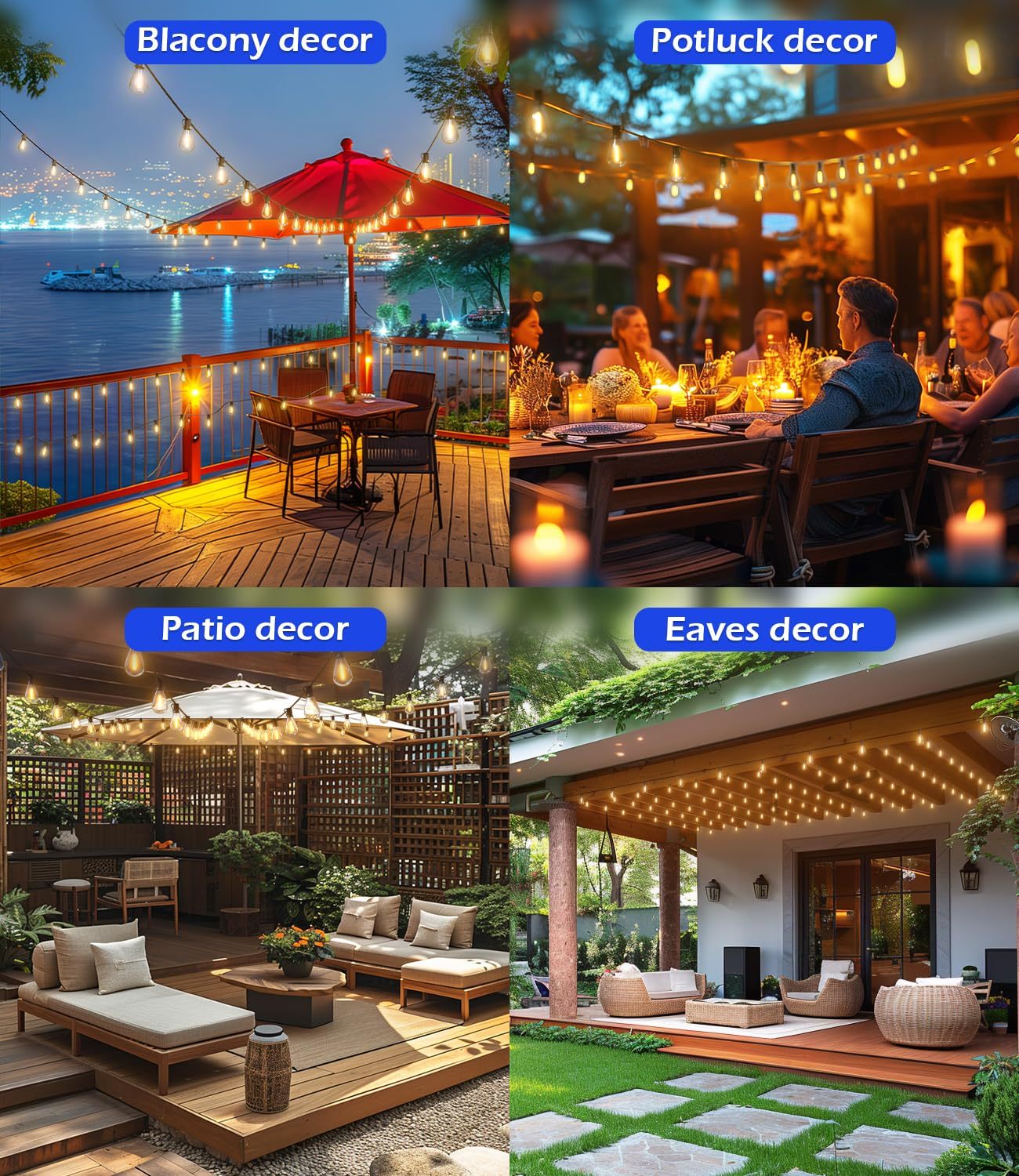 High-Voltage S14 Light String – Weatherproof Outdoor LED String Lights for Patio, Backyard & Commercial Use