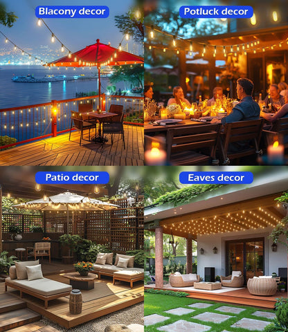 High-Voltage S14 Light String – Weatherproof Outdoor LED String Lights for Patio, Backyard & Commercial Use
