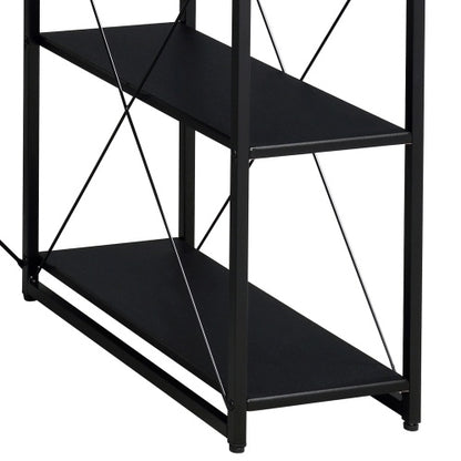 Office Desk with Shelving & Hutch – 3 Finishes | Viva Noir Éclat