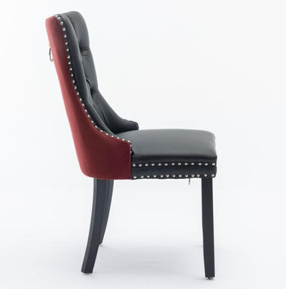 Viva Élise Tufted PU Velvet Dining Chair Set