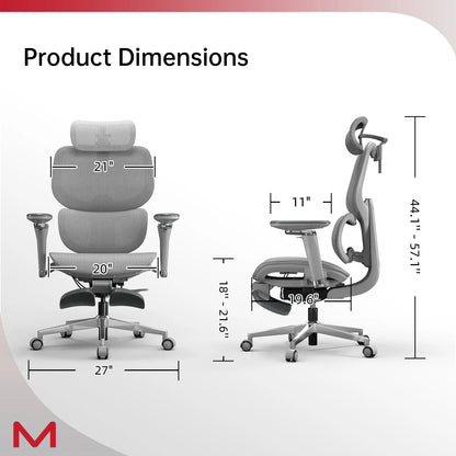 Gray High-Back Home Office Chair | Viva D2 Pro