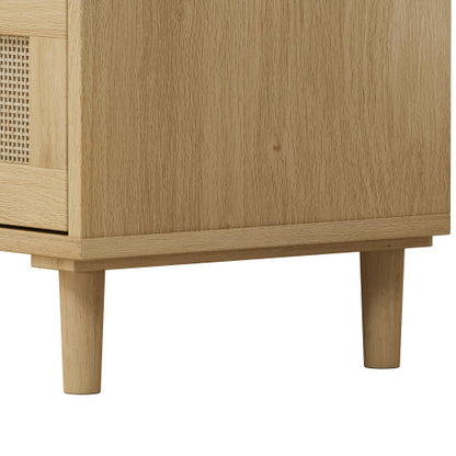Viva Solana Rattan Storage Cabinet – Natural Texture, Modern Form