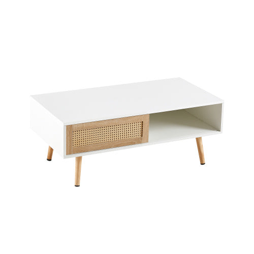 Viva Essentials: 41.34-Inch Rattan Coffee Table – A Modern Classic