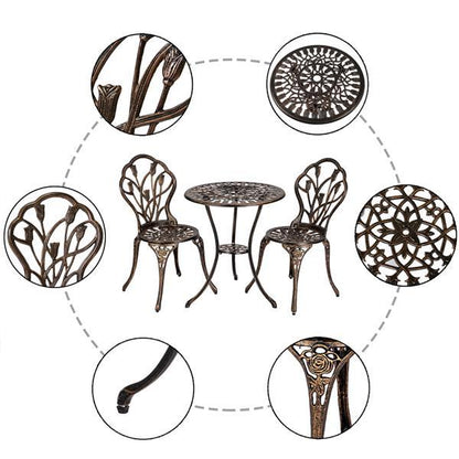 Bronze Accent Chair & Round Side Table Set | Viva