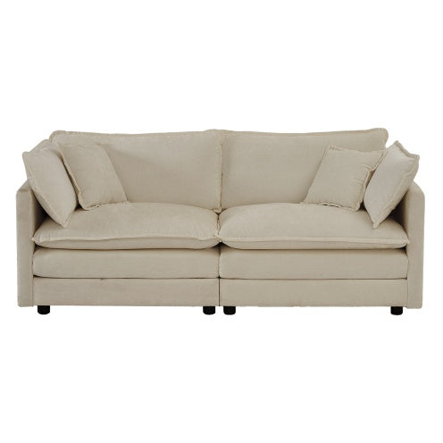 Viva Cozy Collection: Modern Fabric Loveseat Sofa Couch