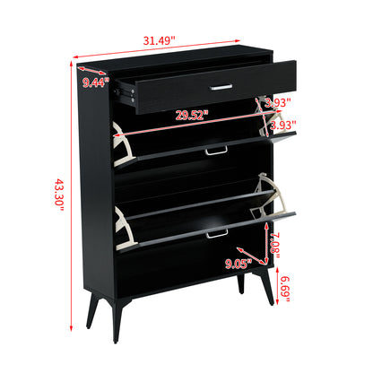 Black Shoe Storage Cabinet | Viva