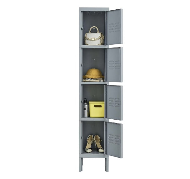 Viva Atelier Argent Industrial Metal Lockers with Locks