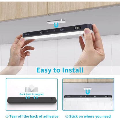 Viva Elite Rechargeable Under Cabinet LED Light - 60 LED Motion Sensor with Battery Display