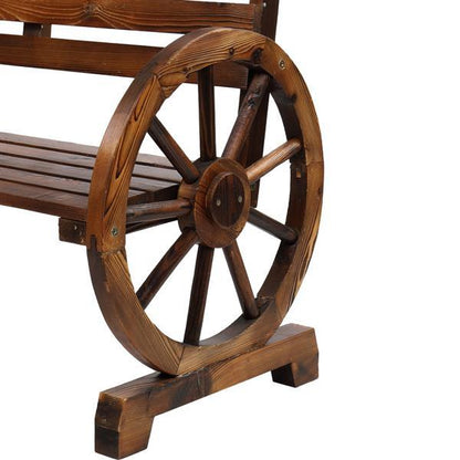 Viva Roue Collection: Viva Roue Carbonized Wood Wheel Bench