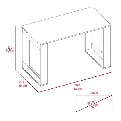 Oviedo 120 Writing Desk, Four Legs -Light Oak