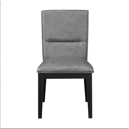 Gray Faux-Leather Side Chair | Viva Amelia
