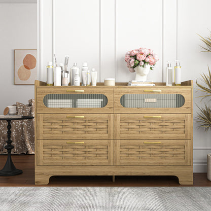 Viva Elite Wooden 6-Drawer Bedroom Vanity Collection - The Future of Natural Craftsmanship