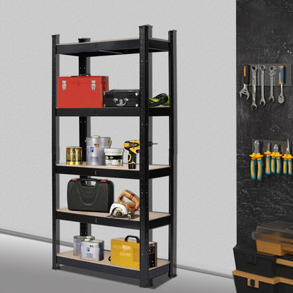 Viva Obsidian Collection: Viva Obsidian Five-Layer Spray-Painted Shelving Unit