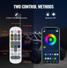 2 Pcs 3FT LED Whip Light with Spring Base – Ultimate RGB Chasing Lights for UTVs, ATVs, and More!