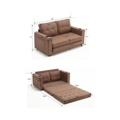 Viva Elite 3-in-1 Upholstered Futon Sofa - The Future of Convertible Elegance