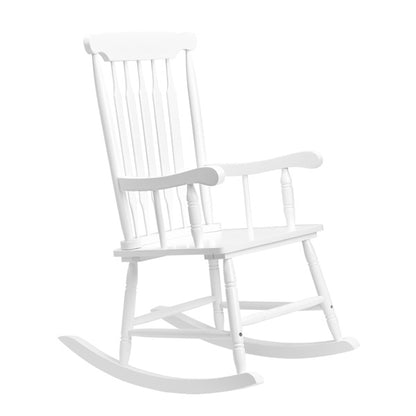 White Poplar Windsor Wood Rocking Chair
