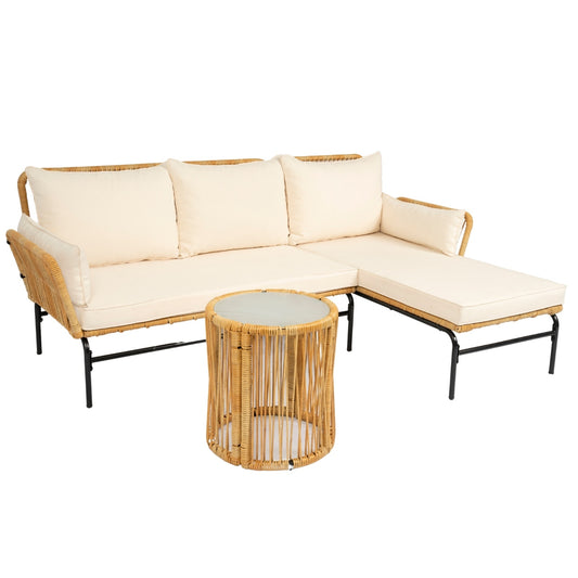Premium 3-Piece Outdoor Patio Wicker Furniture Set – Stylish & Comfortable Seating for Your Outdoor Oasis