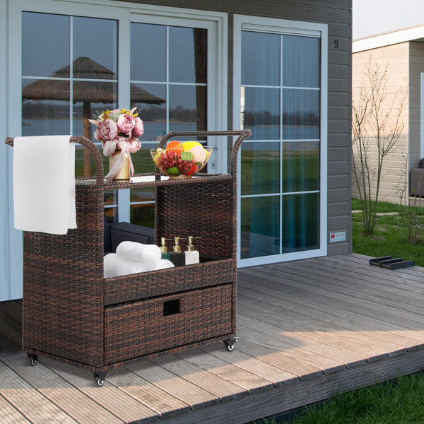 Viva Capella Rattan Serving Trolley