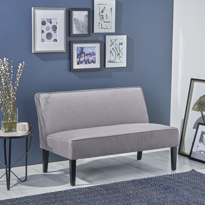 Gray Upholstered Loveseat | Viva Gris Deux