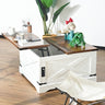 Modern Multi-Functional Lifting Coffee Table - Vintage White (90cm)