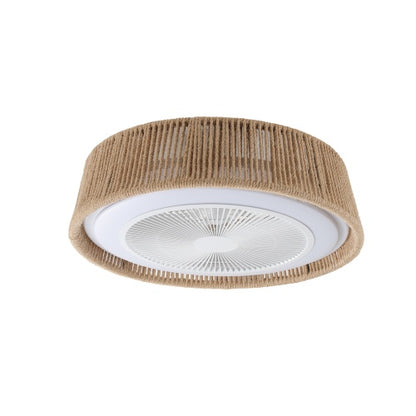 Bohemian Style LED Dimmable Ceiling Light with Built-in Fan & Remote Control