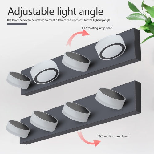 Viva Elite LED Modern Black 4-Light Vanity Fixture – The Future of Illuminated Elegance