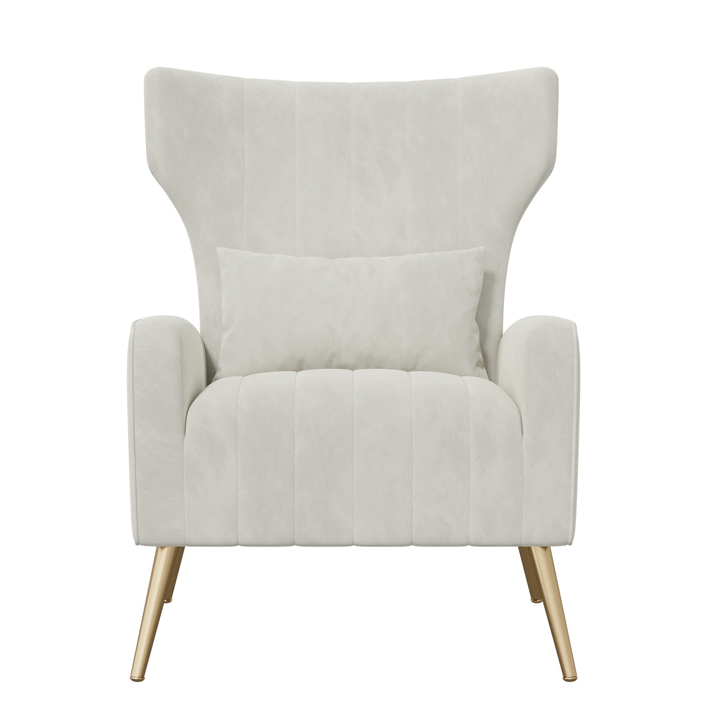 Viva Élan Collection: The Élan Aurore Velvet Wingback Accent Chair
