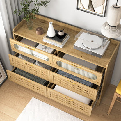 Viva Elite Wooden 6-Drawer Bedroom Vanity Collection - The Future of Natural Craftsmanship
