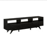 Modern Scandi 3-Door Low Profile TV Stand For TVs Up To 80 Inches Black
