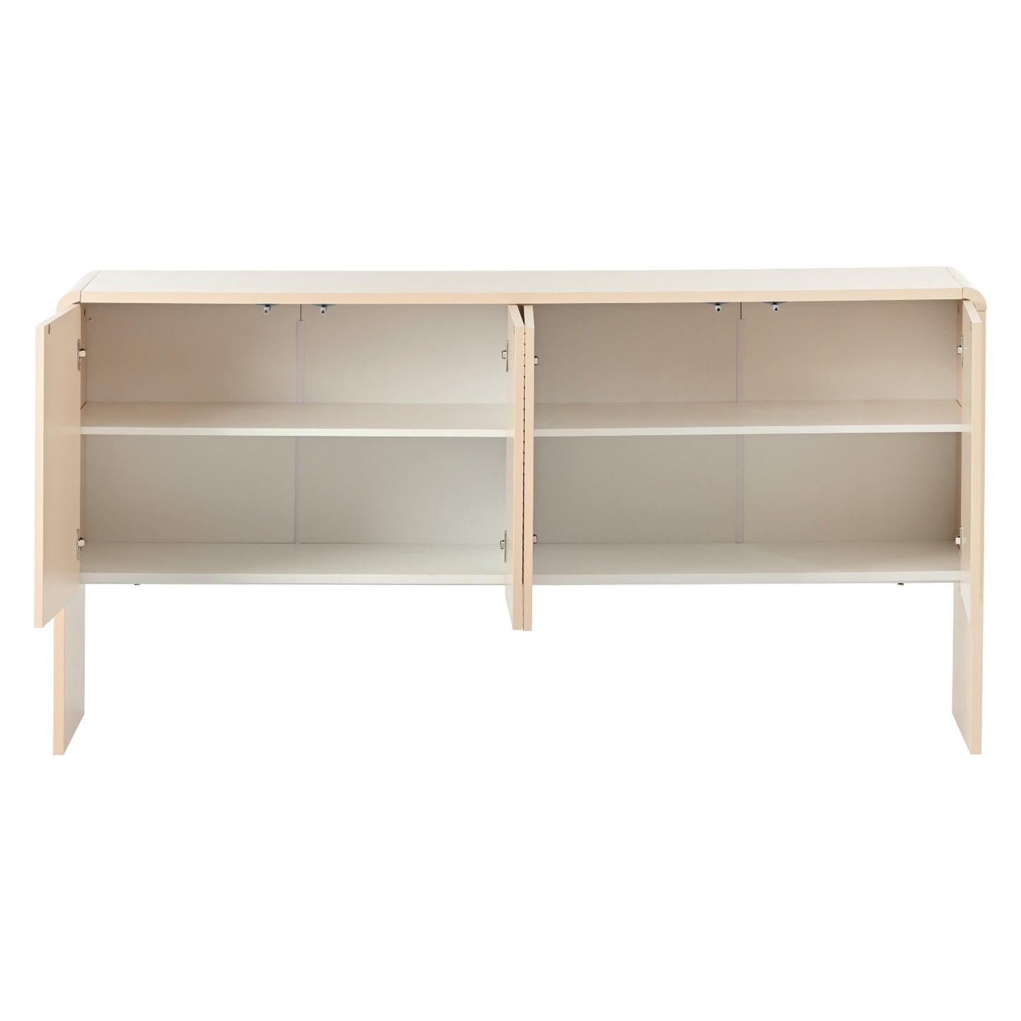 TREXM Minimalist 60L Sideboard With 4 Doors & Rebound Device For Living Room