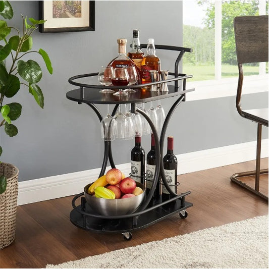 Viva Noir Bar Cart – A Rolling Statement of Sophisticated Entertaining