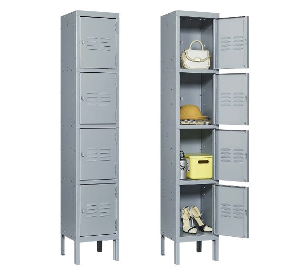 Viva Atelier Argent Industrial Metal Lockers with Locks