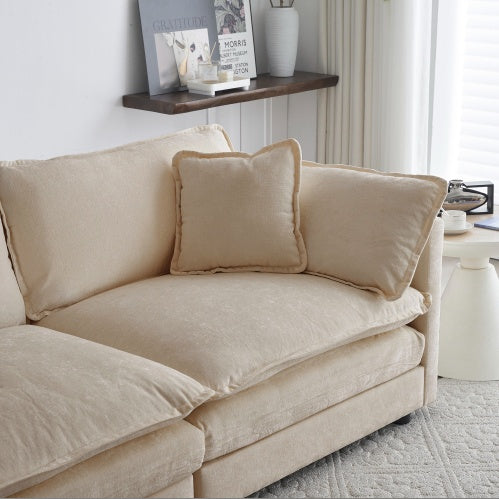 Viva Cozy Collection: Modern Fabric Loveseat Sofa Couch