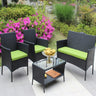 🌿 Viva Solace™ 4-Piece Rattan Patio Furniture Set – Outdoor Elegance, Everyday Comfort