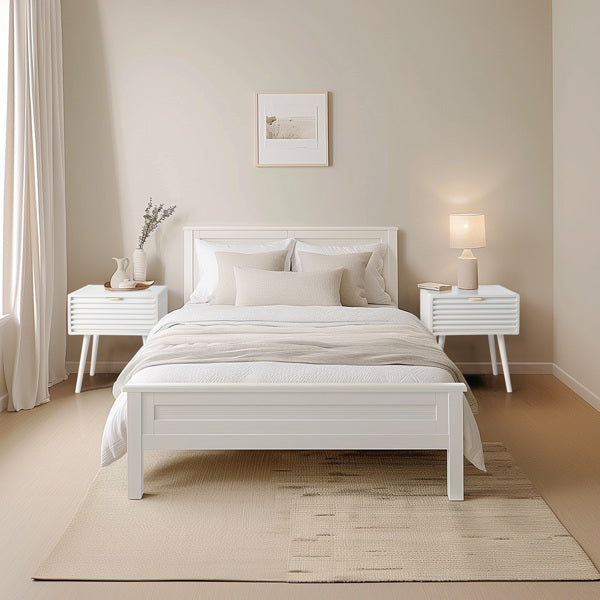 White Single-Drawer Nightstand | Viva Elite