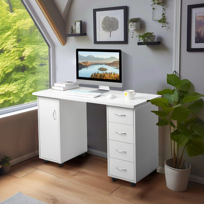Viva Bianca Four-Drawer Computer & Nail Art Desk
