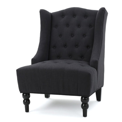 Charcoal High-Back Club Chair | Viva