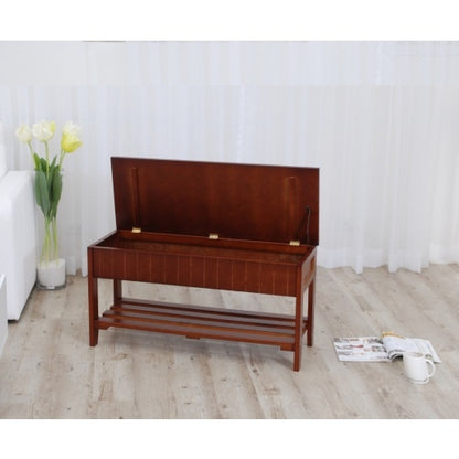 Viva Elite Heritage Cherry Wood Storage Bench – The Future of Entryway Seating